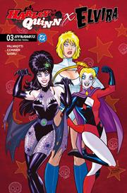 Harley Quinn X Elvira #3A (Red variant)