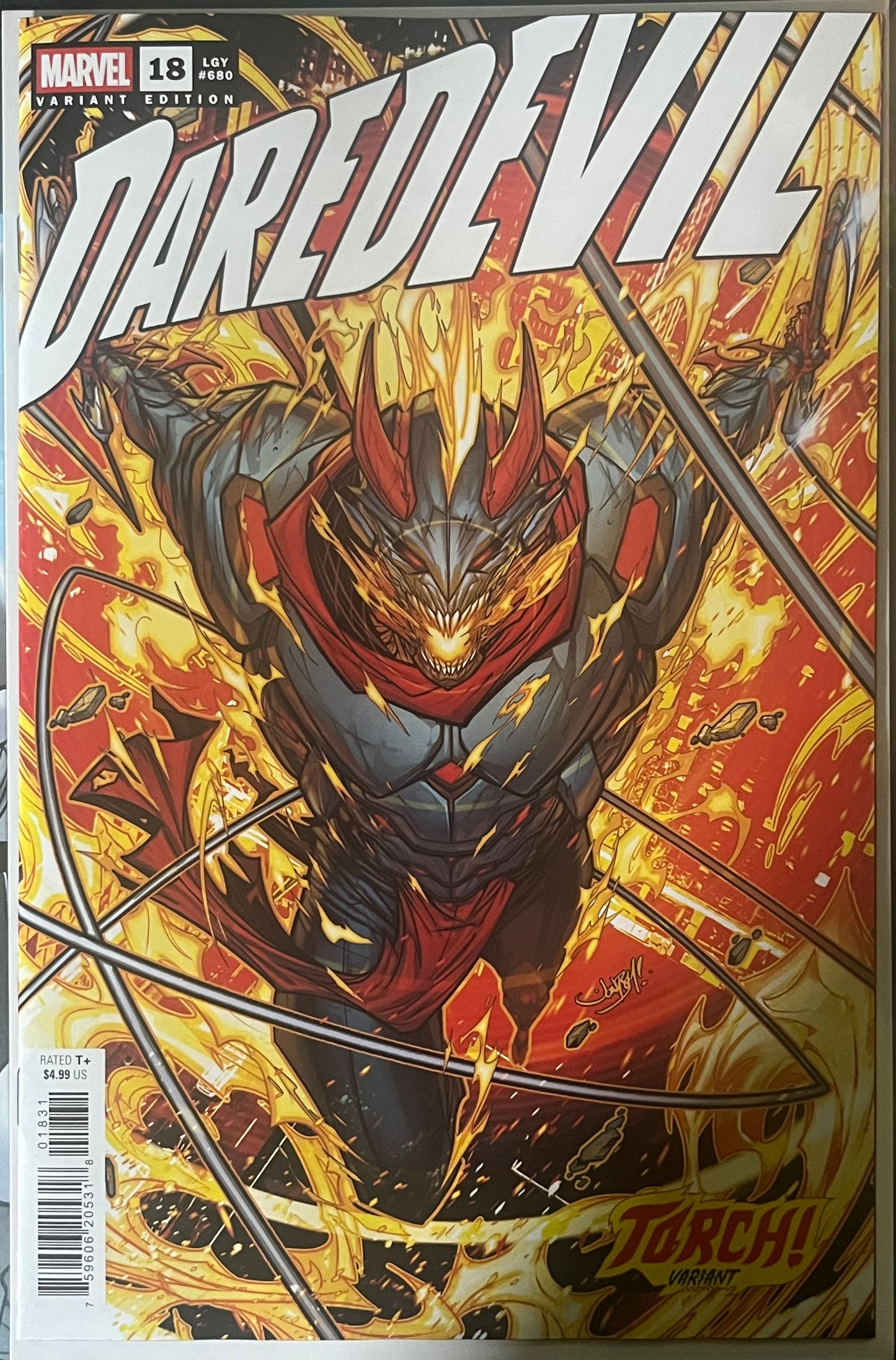 Daredevil, Vol. 8#18C (Torch! Variant)