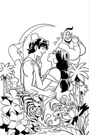 Aladdin (Dynamite Entertainment) #1K (B&W Virgin 1:15 variant)