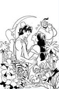 Aladdin (Dynamite Entertainment) #1K (B&W Virgin 1:15 variant)