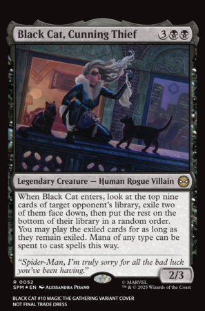 Black Cat, Vol. 3 #10C (Magic: The Gathering variant)