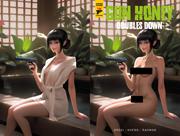 Gun Honey: Doubles Down #4E (Wraparound Nude Clothed Bagged variant)