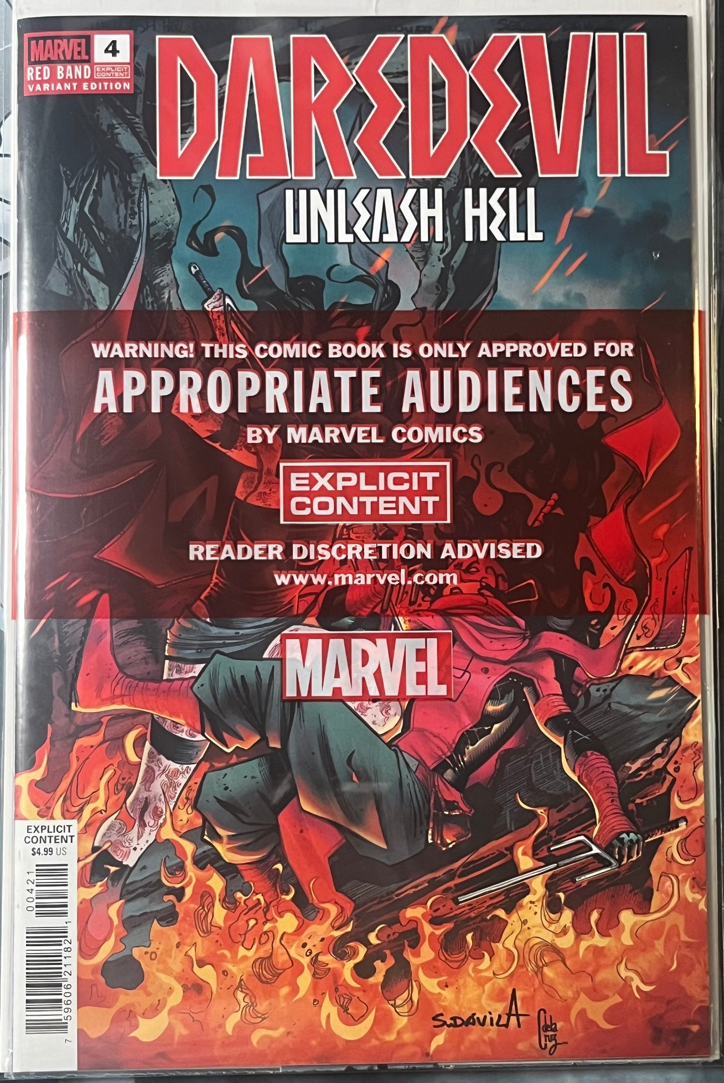 Daredevil Unleash Hell #4B (red band)