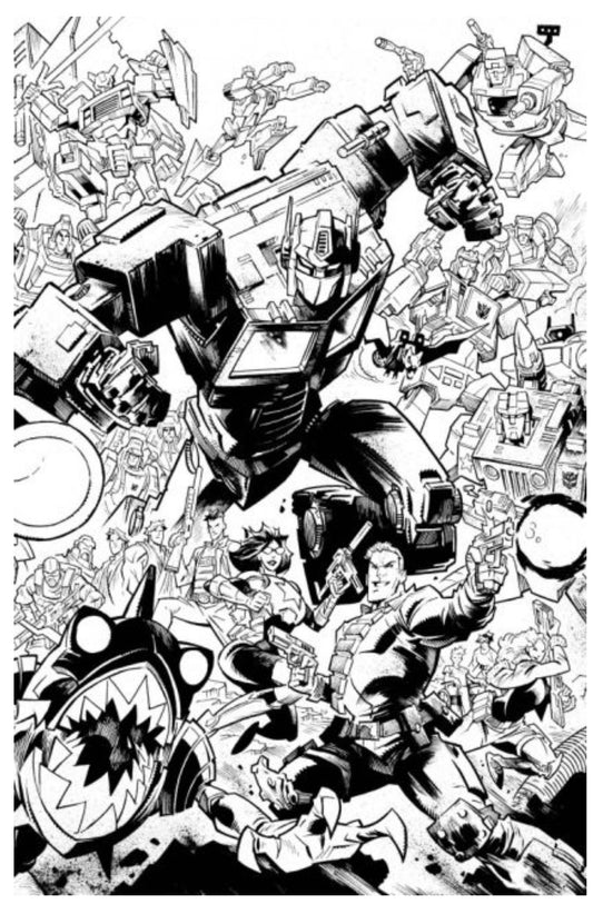 G.I. Joe, Vol. 1 (Image) #8H (Energon Universe 2nd Anniversary B&W variant)