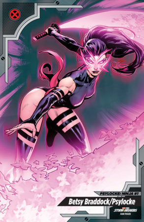 Psylocke: Ninja #1E (X-Men Trading Card variant)