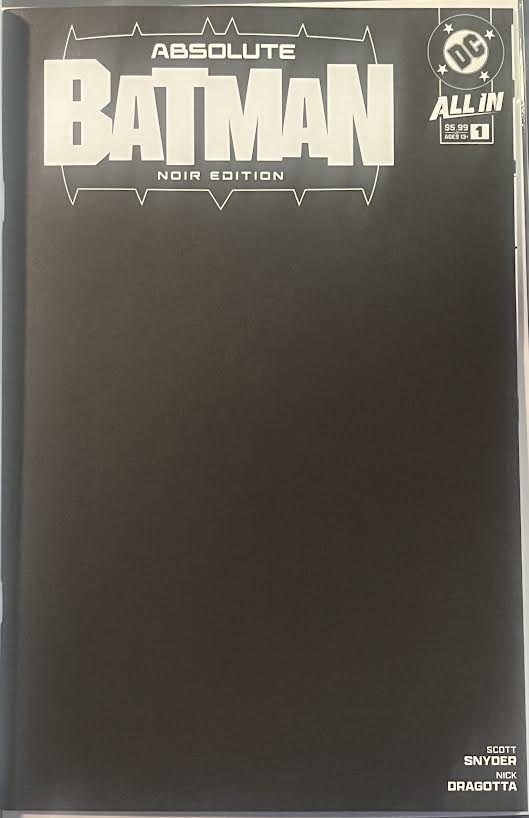 Absolute Batman: Noir Edition #1B (Blank variant)