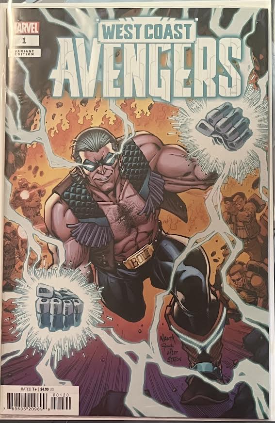 The West Coast Avengers, Vol. 4 #1M (Blue Bolt Surprise variant)